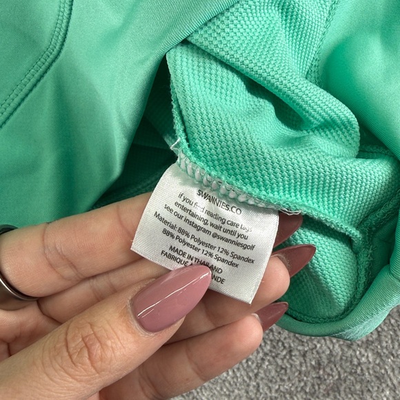 Swannies Long Sleeve Hooded 1/4 Zip Golf Jacket Blue Green Mens L Tullamore Dew - Picture 6 of 9